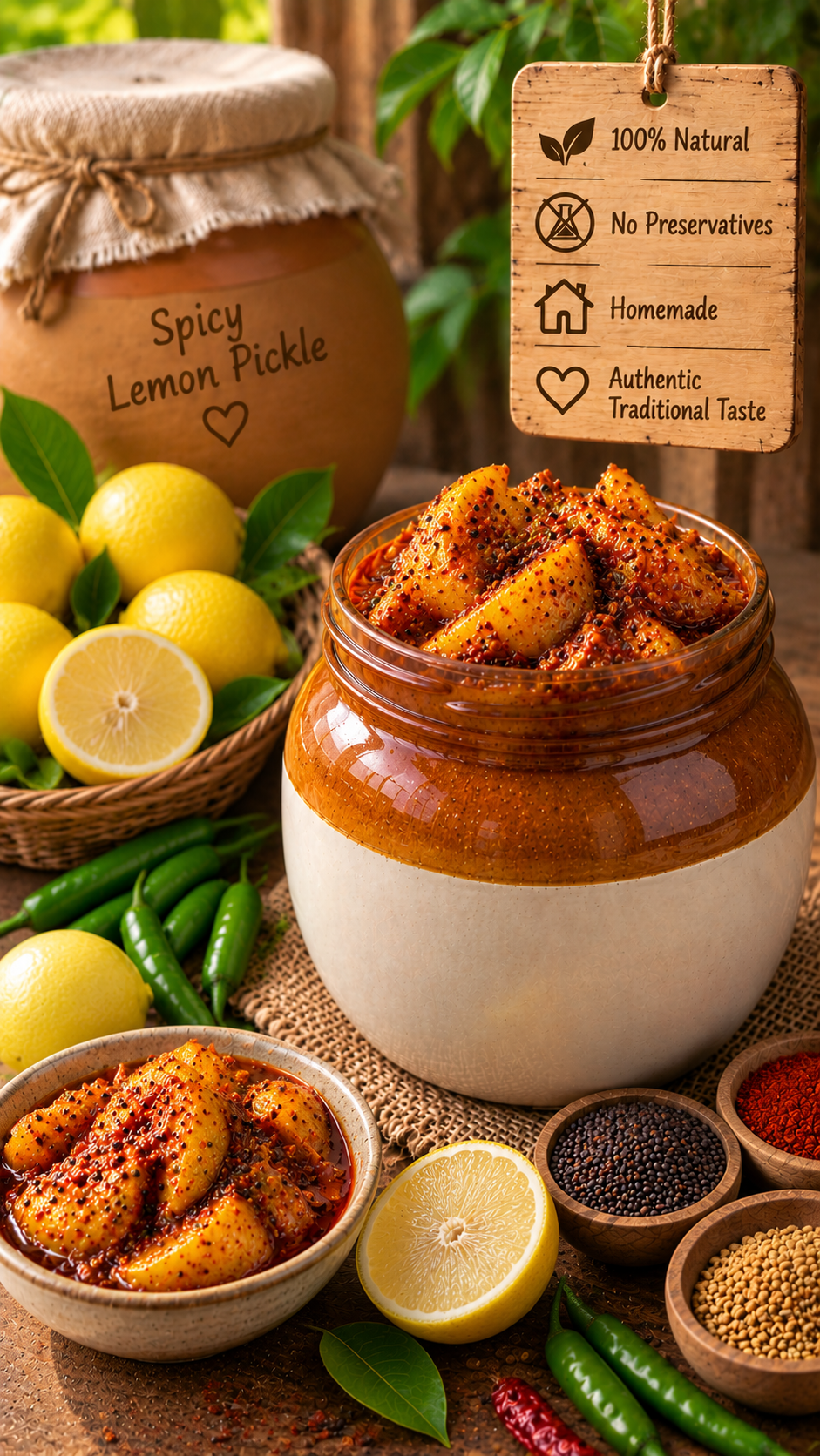 Spicy Lemon Pickle (Loncha)
