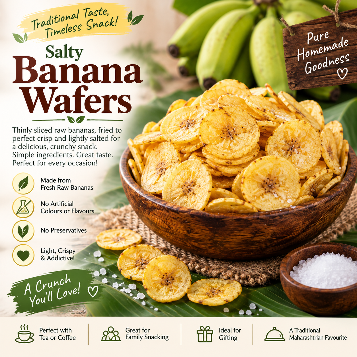 Salty Banana Wafers