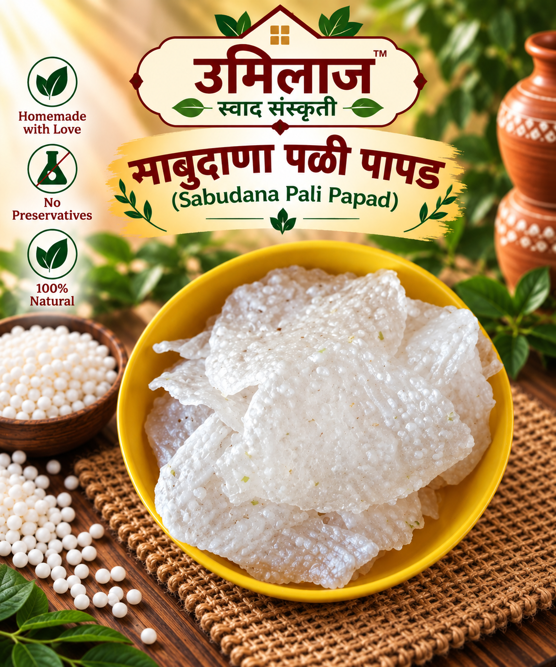 Sabudana Pali Papad